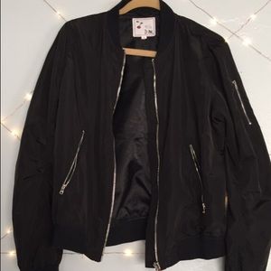 Black bomber jacket